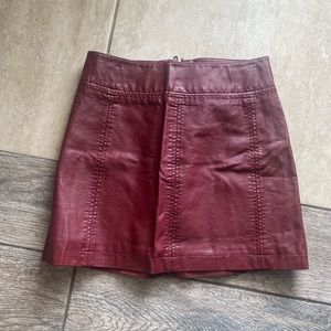 Free People Leather Skirt